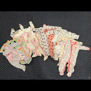 12 baby girl long sleeve onesies